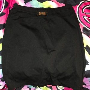 Black mini skirt